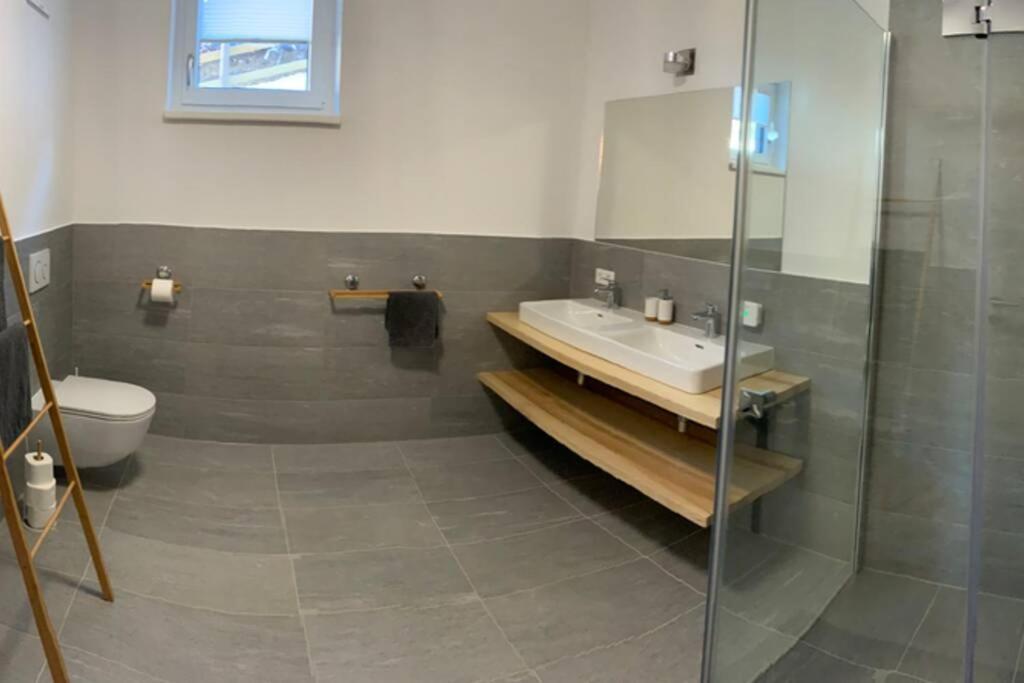 Kúpeľňa v ubytovaní Apartman Hechlstein v Tauplitz