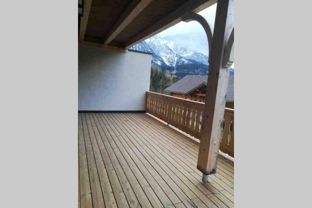 Balkón alebo terasa v ubytovaní Apartman Hechlstein v Tauplitz
