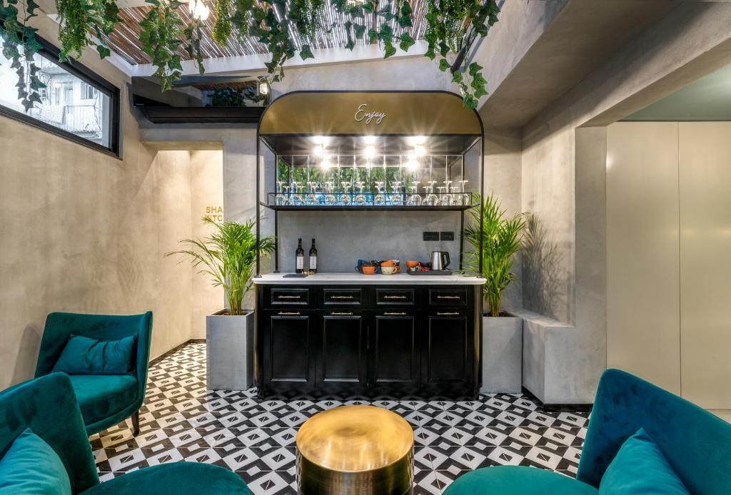 Lounge nebo bar v ubytování Dizengoff Garden Hotel