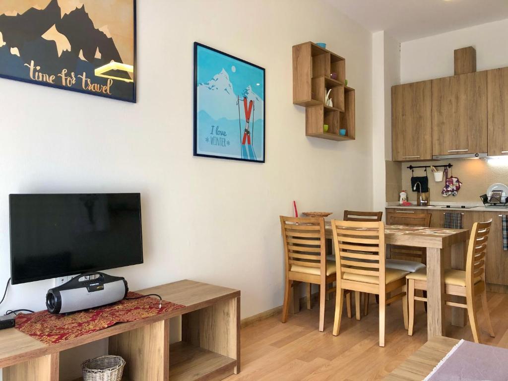 Kuchyň nebo kuchyňský kout v ubytování GVC 2-room 116-2 New Gudauri