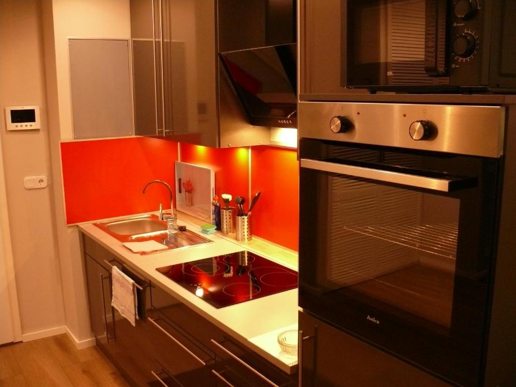 Kuchyň nebo kuchyňský kout v ubytování Ferienapartement Stuermer