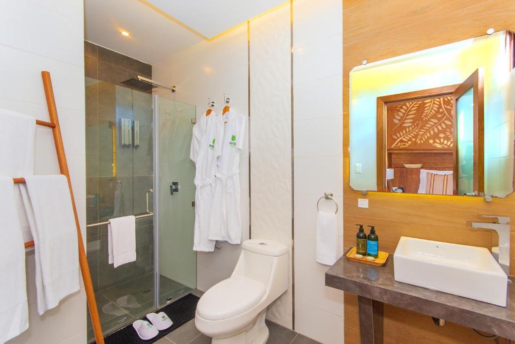 Koupelna v ubytování Hotel Acacia