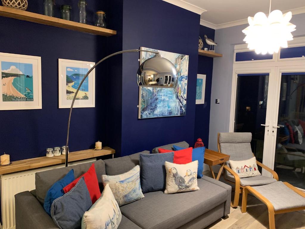 Гостиная зона в 3, Glenthorne House, Salcombe