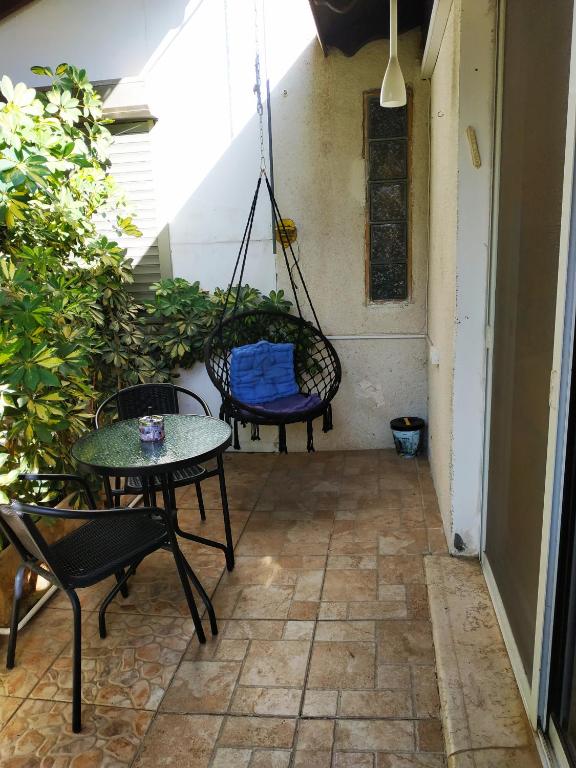 Patio nebo venkovní prostory v ubytování Cute Apartment hagoshrim