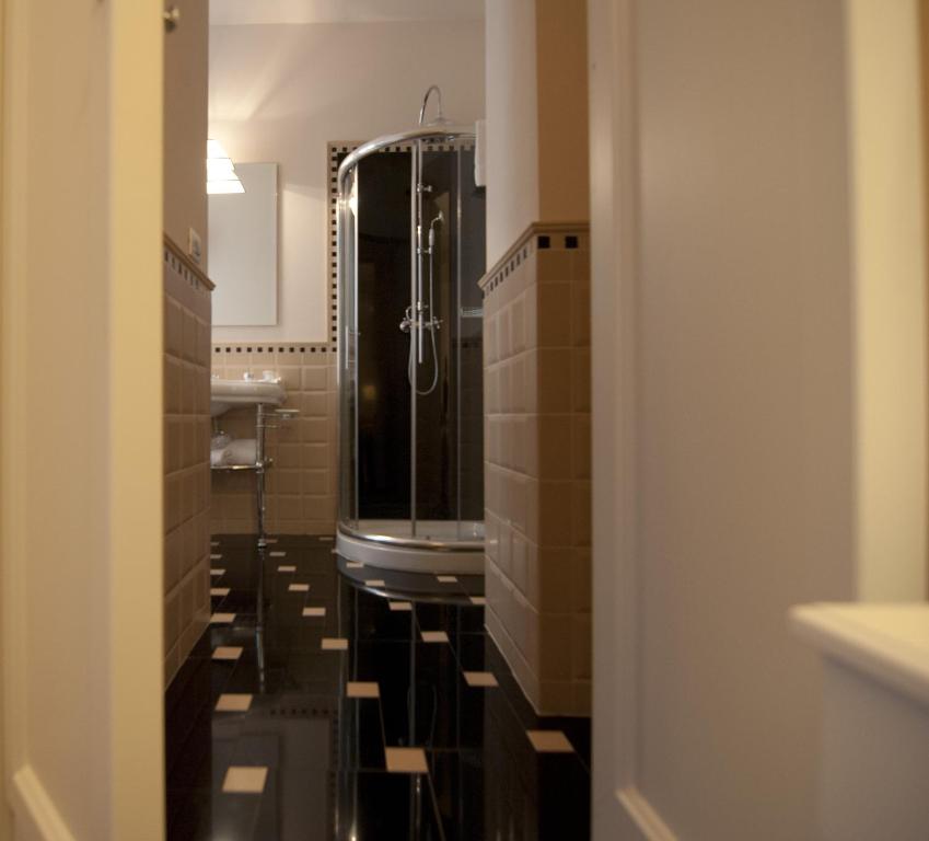 Koupelna v ubytování Hotel Patria