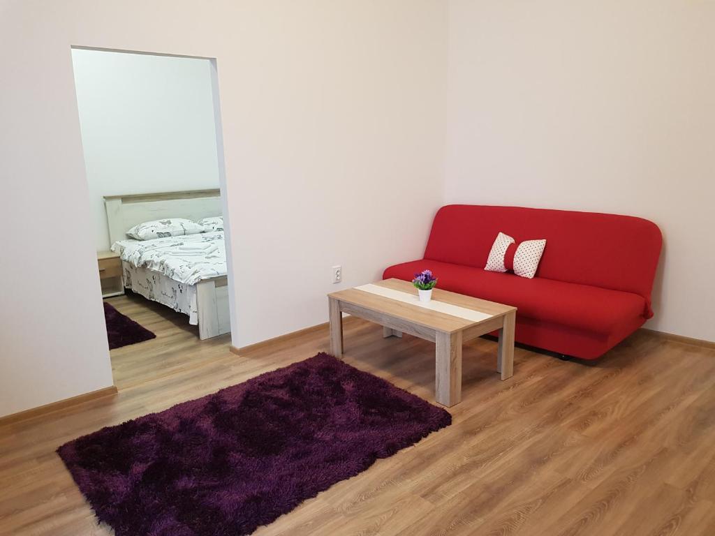 Giường trong phòng chung tại Apartament 14 Central