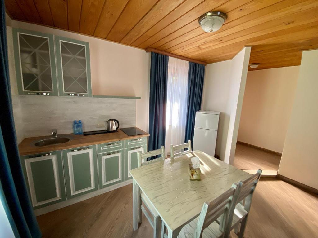 Kuchyň nebo kuchyňský kout v ubytování Alva Hotel & Spa
