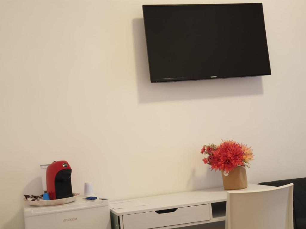 TV a/nebo společenská místnost v ubytování Terra di Venere