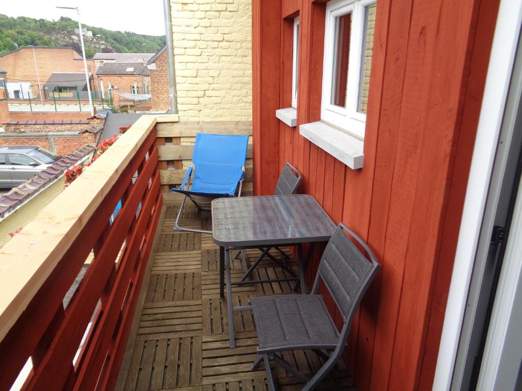 Balkón nebo terasa v ubytování AU PIED DE L'ABBAYE DE LEFFE