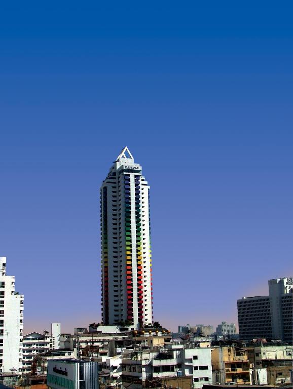 Nespecifikovaný výhled na destinaci Bangkok nebo výhled na město při pohledu z hotelu