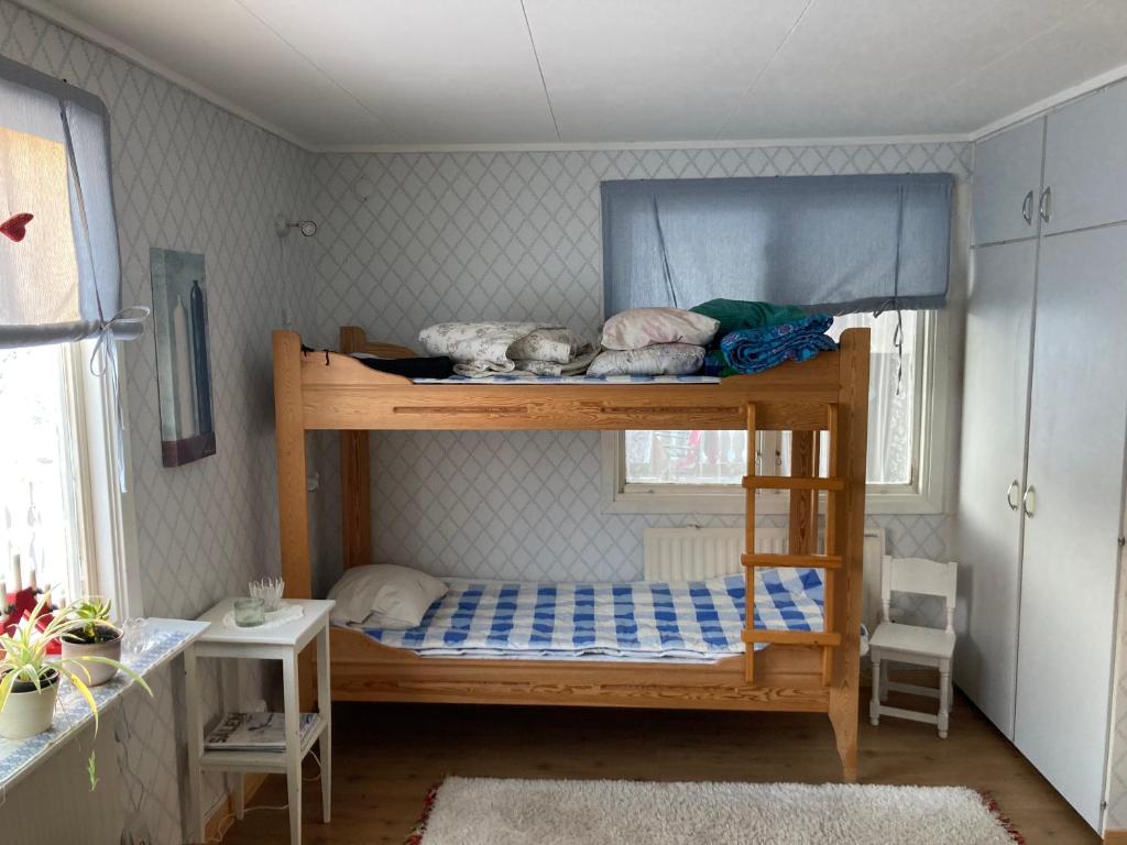 Postel nebo postele na pokoji v ubytování Bärvallen 388
