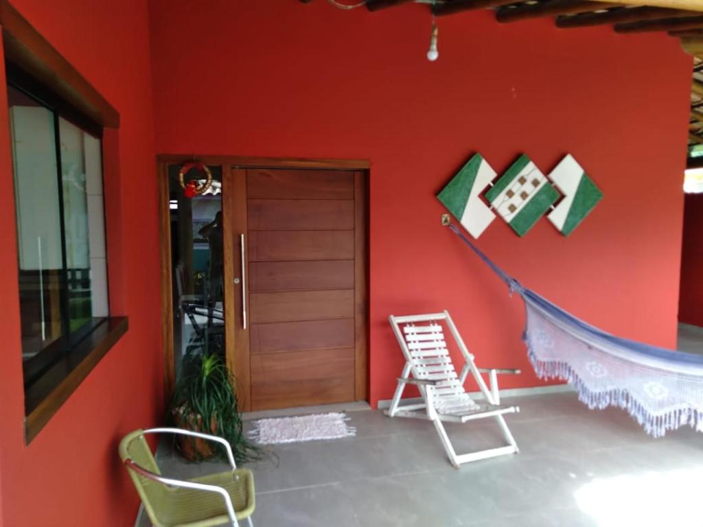  Casa Praia. Linda varanda para um cochilo na rede