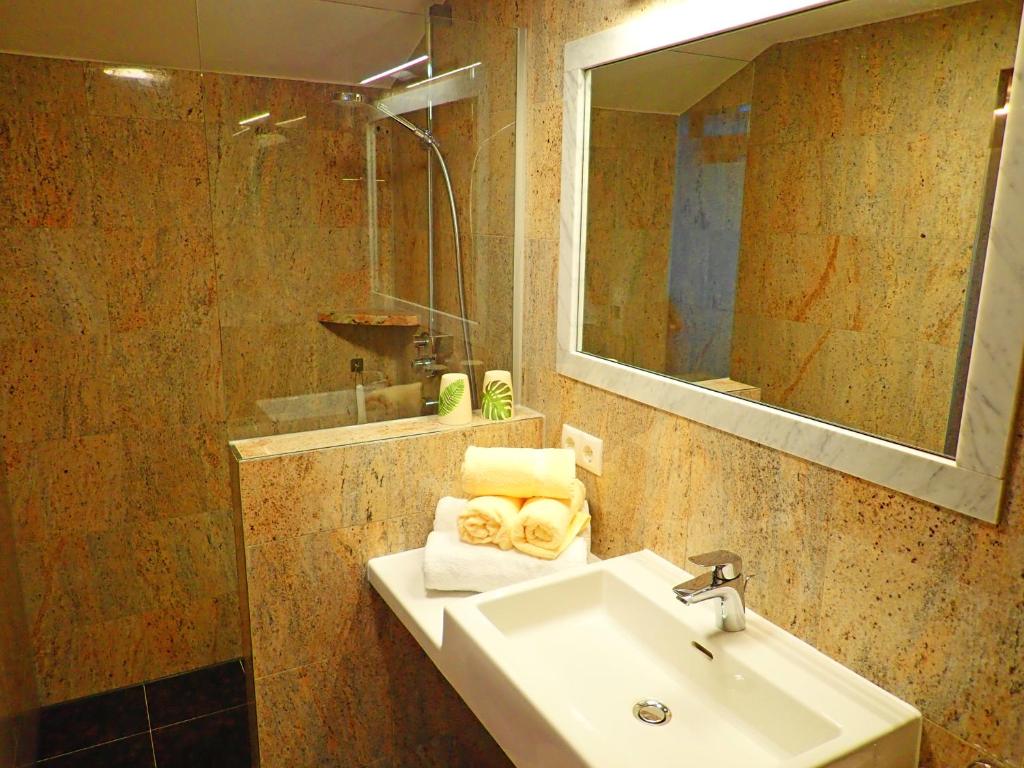 Koupelna v ubytování Haus Alpenfriede