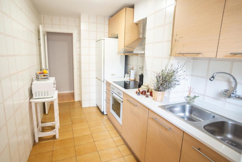 Kuchyň nebo kuchyňský kout v ubytování Apartamento Rural New Folch