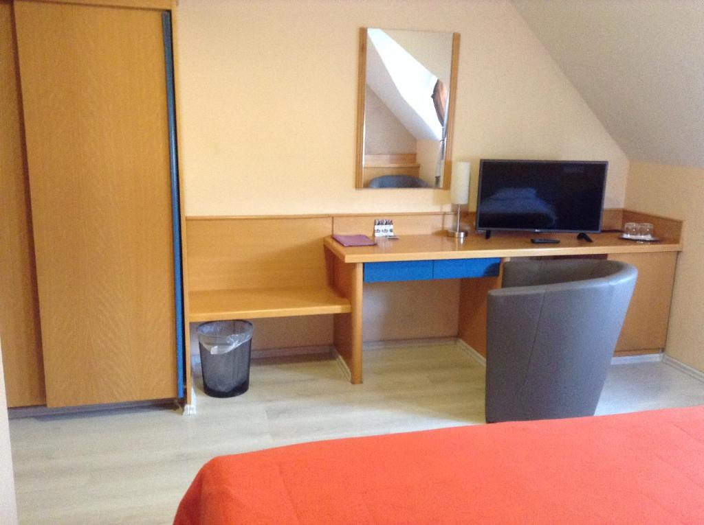 TV a/nebo společenská místnost v ubytování Hotel Zsida