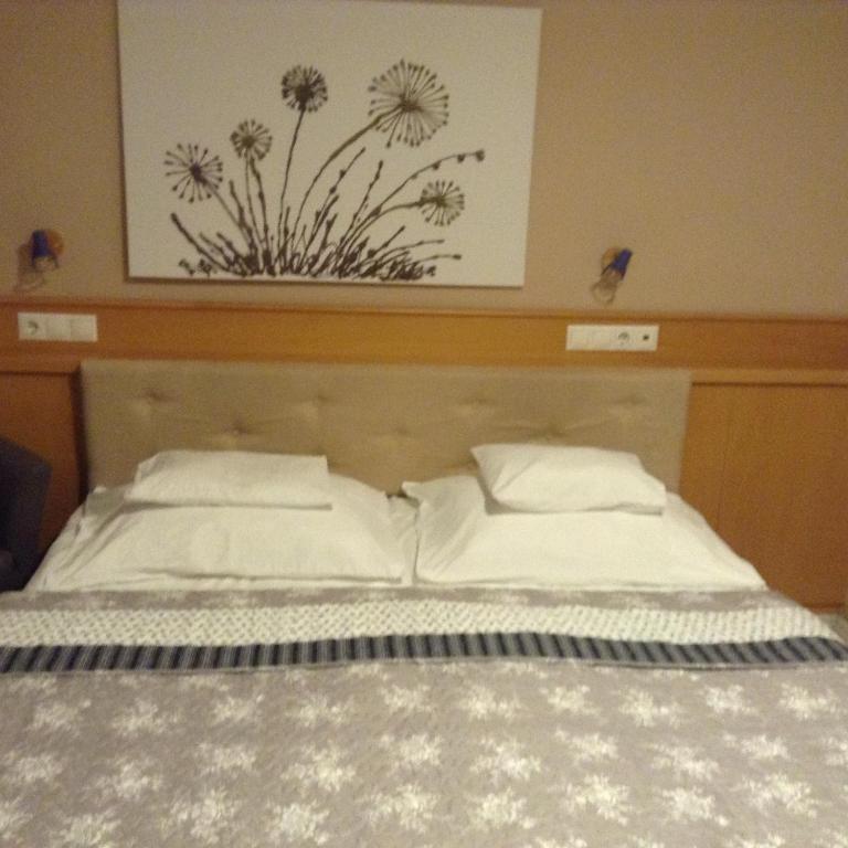 Postel nebo postele na pokoji v ubytování Hotel Zsida