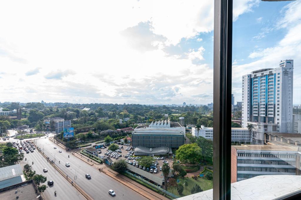 Nespecifikovaný výhled na destinaci Nairobi nebo výhled na město při pohledu z hotelu