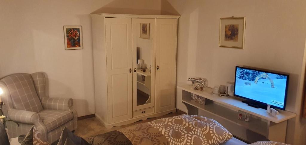 TV a/nebo společenská místnost v ubytování Hotel Gasthof Gaistal