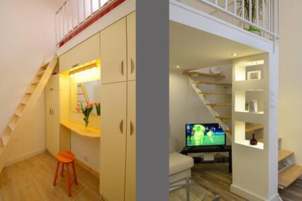 A television and/or entertainment centre at ORANGEHOMES two bedroom apartment Ráday str.
