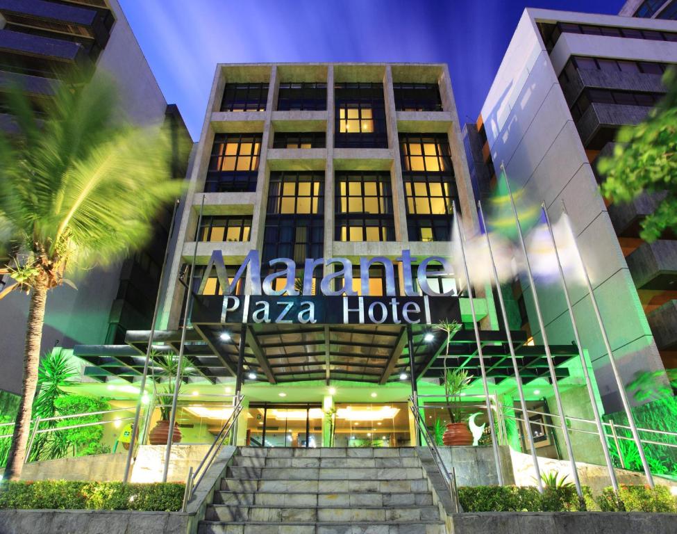 a building with a sign that reads ana americana plaza hotel at Marante Plaza Hotel in Recife