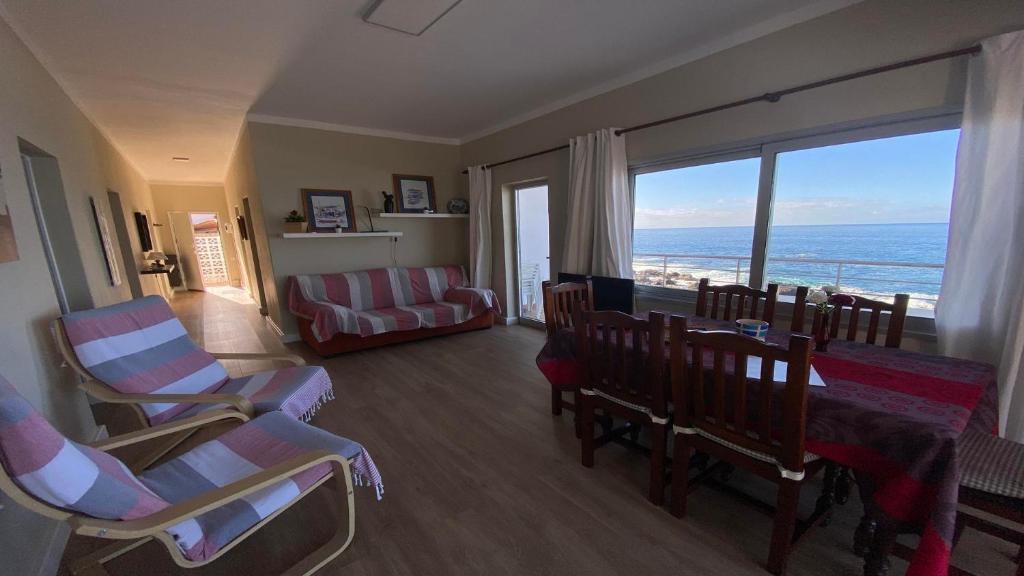 a living room with a view of the ocean at Casa Camilo I in Valle Gran Rey