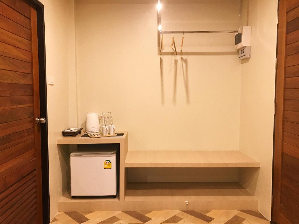 Kuchyň nebo kuchyňský kout v ubytování SJ Miracle Hotel