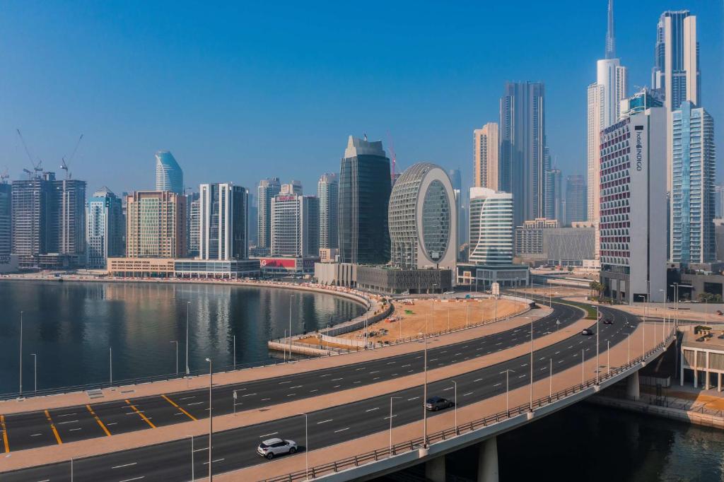 A general view of Dubaj or a view of the city taken from a szállodákat