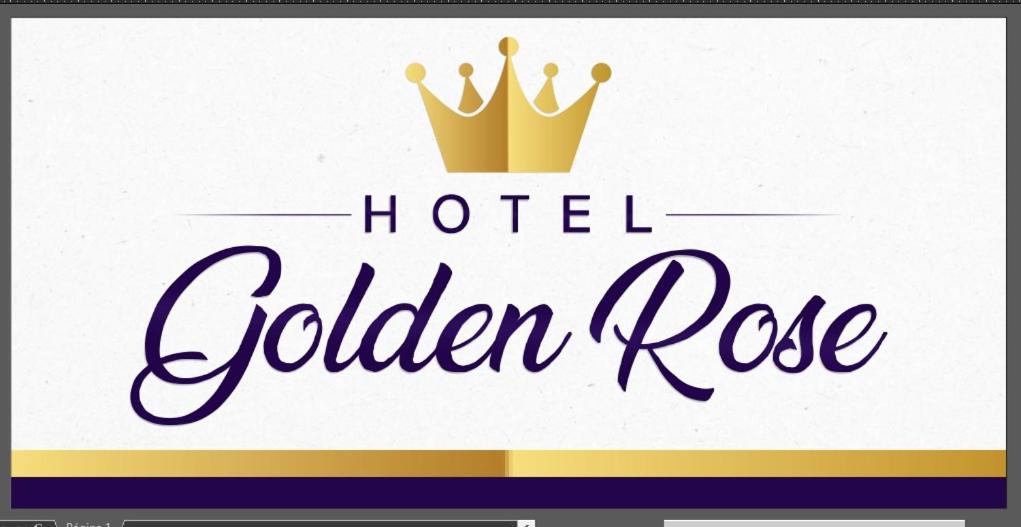 a sign for a hotel golden rose with a crown at GOLDEN ROSE HOTEL in Campinas