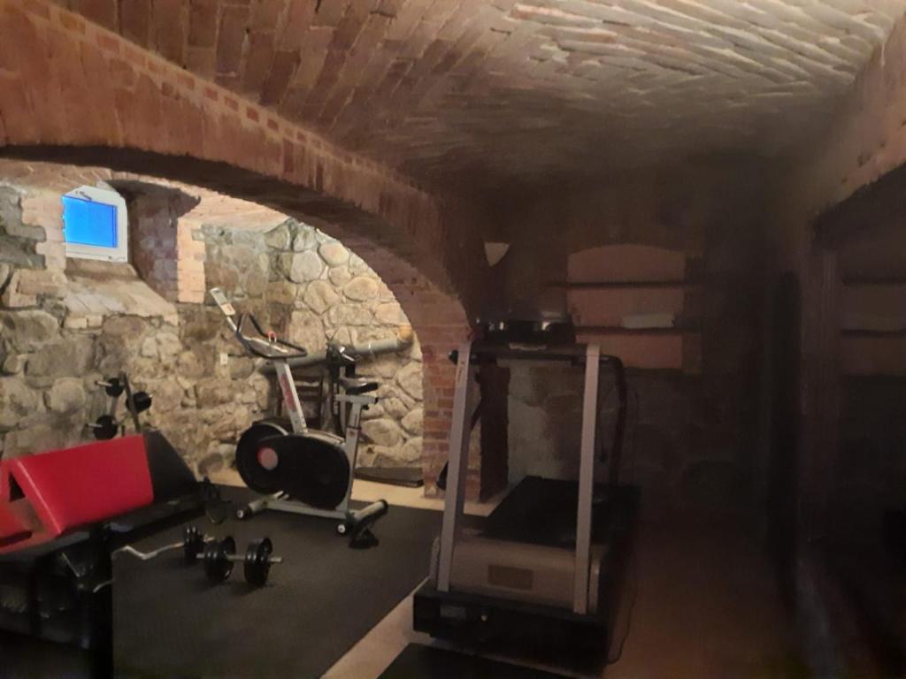 Posilňovňa alebo fitness centrum v ubytovaní Pałac Pacółtówko