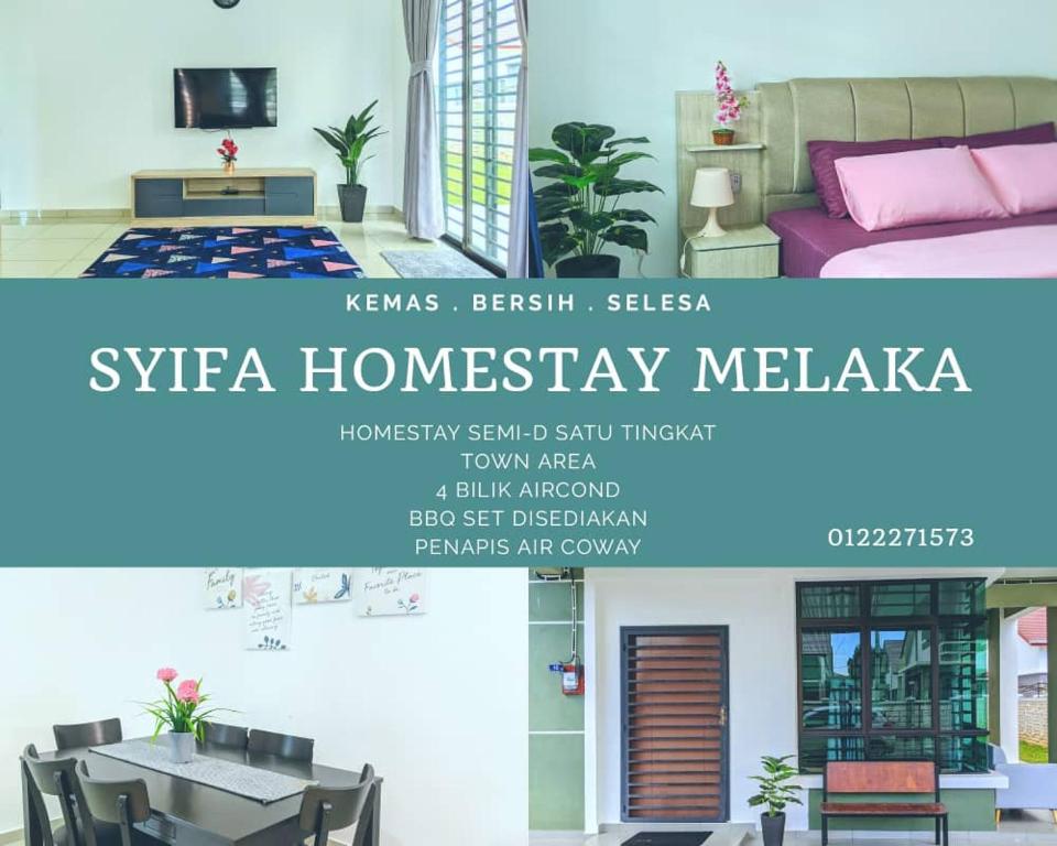 un folleto para una villa familiar melaka en Syifa Homestay Melaka, en Melaka