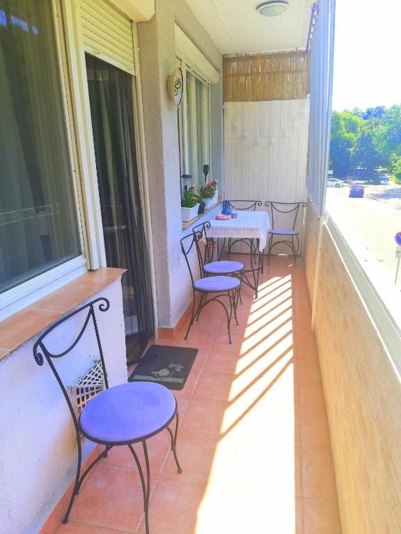 Balkón nebo terasa v ubytování Strandfürdő Apartman