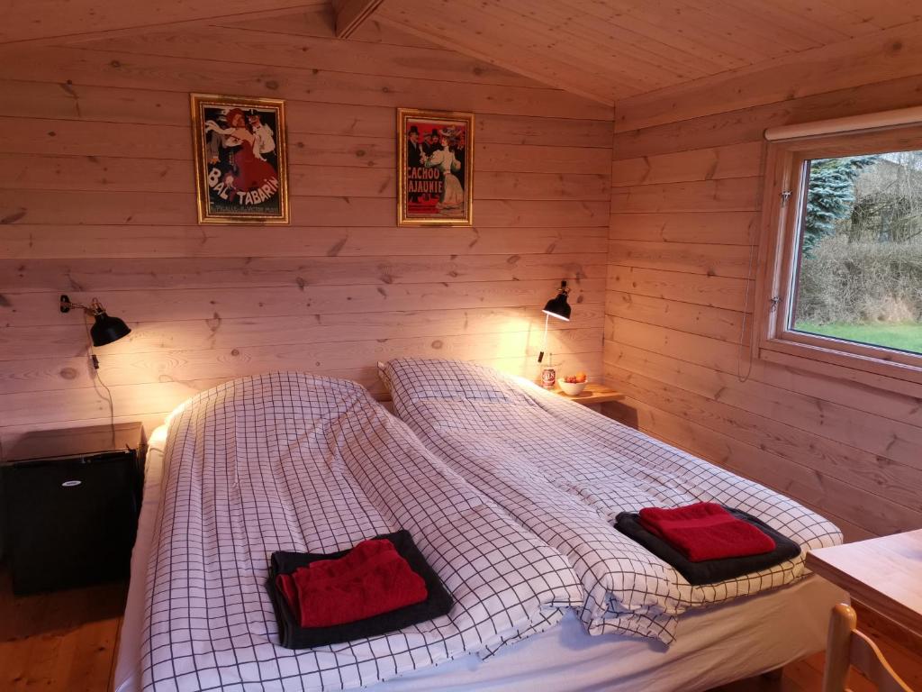 Postel nebo postele na pokoji v ubytování Limfjords hytter