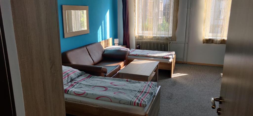 Postel nebo postele na pokoji v ubytování Ubytování u Kováře