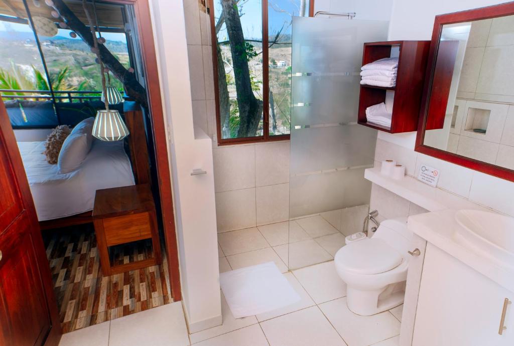 Koupelna v ubytování Casa Olonche