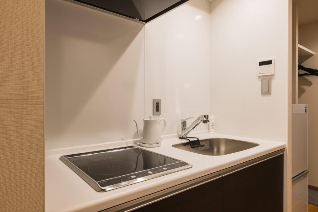 Kuchyň nebo kuchyňský kout v ubytování Hotel Iori