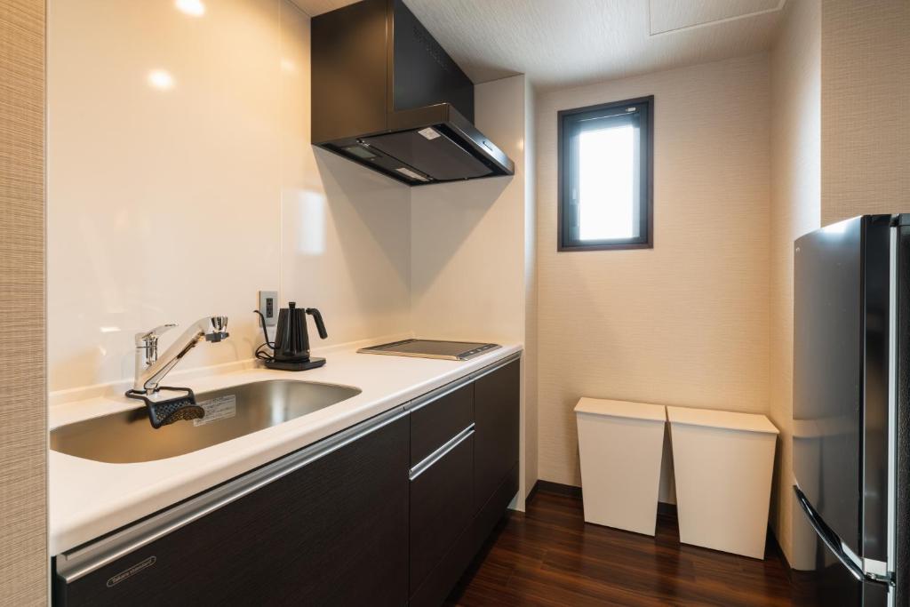 Kuchyň nebo kuchyňský kout v ubytování Hotel Iori