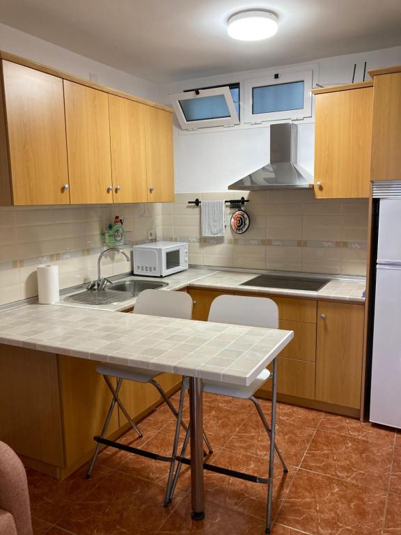 Kuchyň nebo kuchyňský kout v ubytování Carolina Apt 6 Gran Canaria