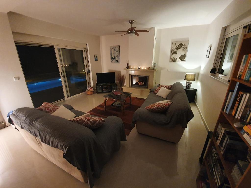 A seating area at Argo Villa Kalives