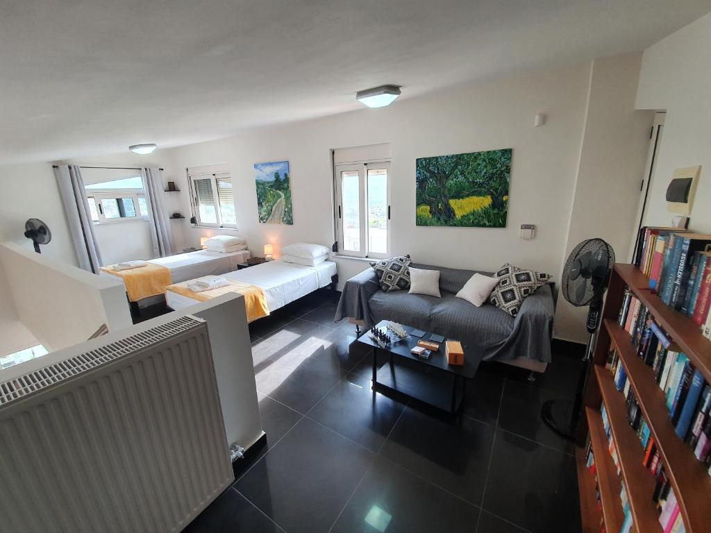 A seating area at Argo Villa Kalives