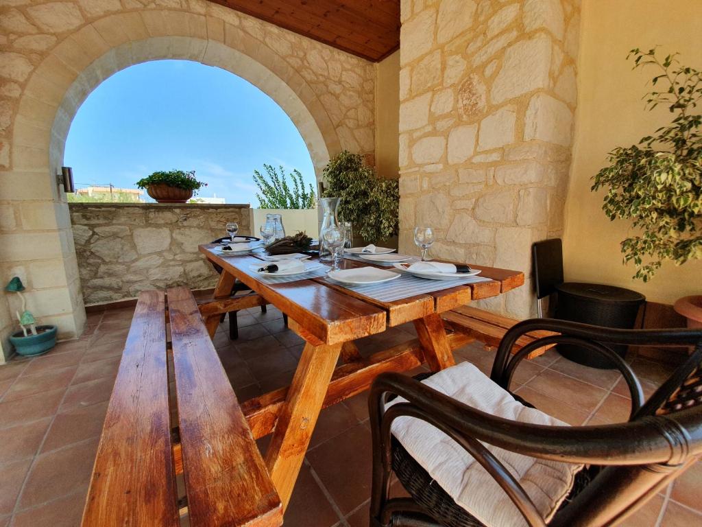 A seating area at Argo Villa Kalives