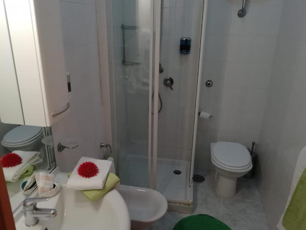 Koupelna v ubytování Hotel Calabattaglia