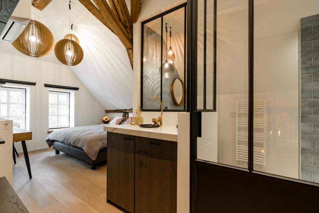 Postel nebo postele na pokoji v ubytování B&B Weselo