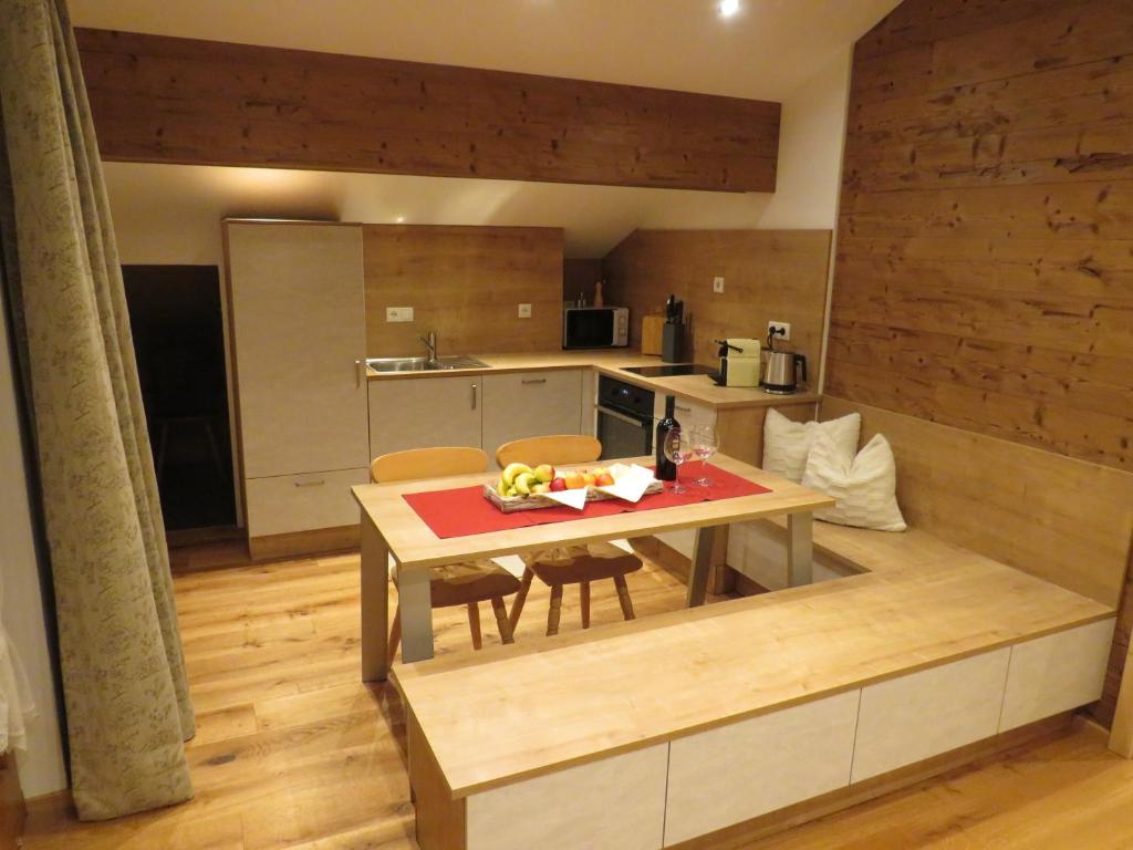 Kuchyň nebo kuchyňský kout v ubytování Haus Hubertus - Gästehaus Sahler