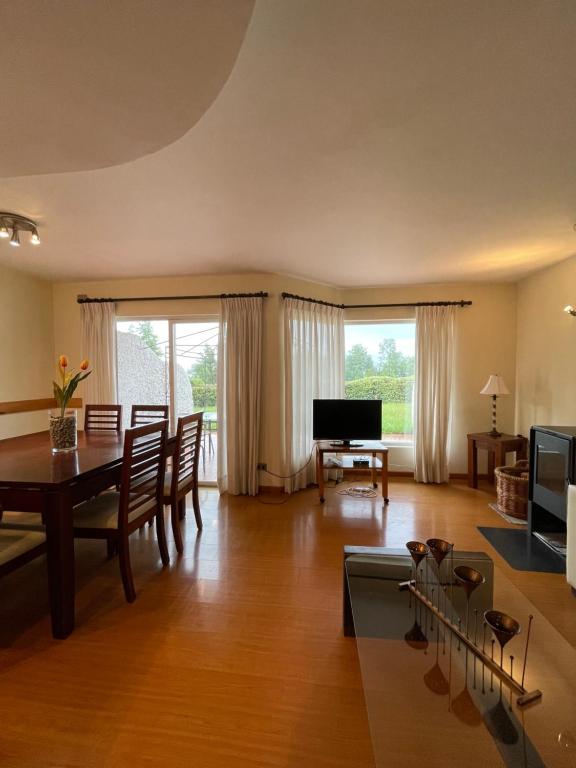 TV a/nebo společenská místnost v ubytování Apart Hotel Sol y Lago
