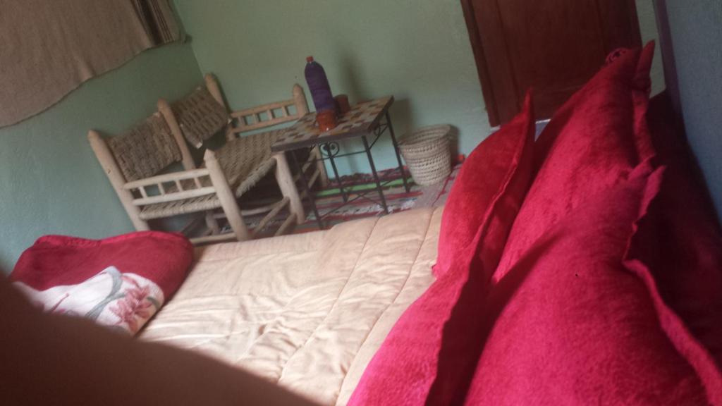 Postel nebo postele na pokoji v ubytování Gîte Atlas Mazik