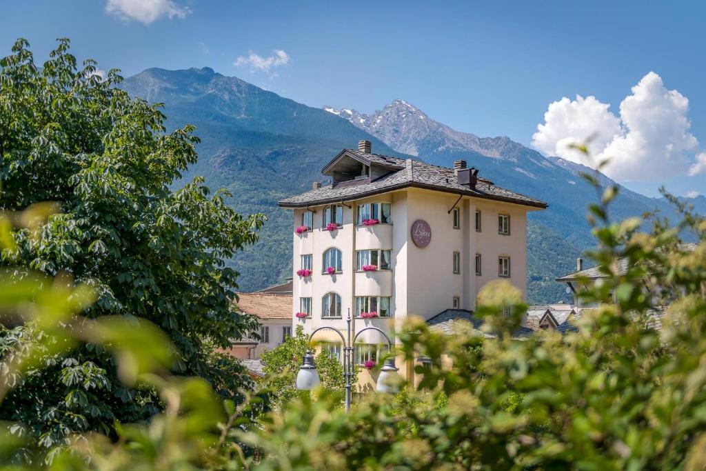 Nespecifikovaný výhled na hory nebo výhled na hory při pohledu z hotelu