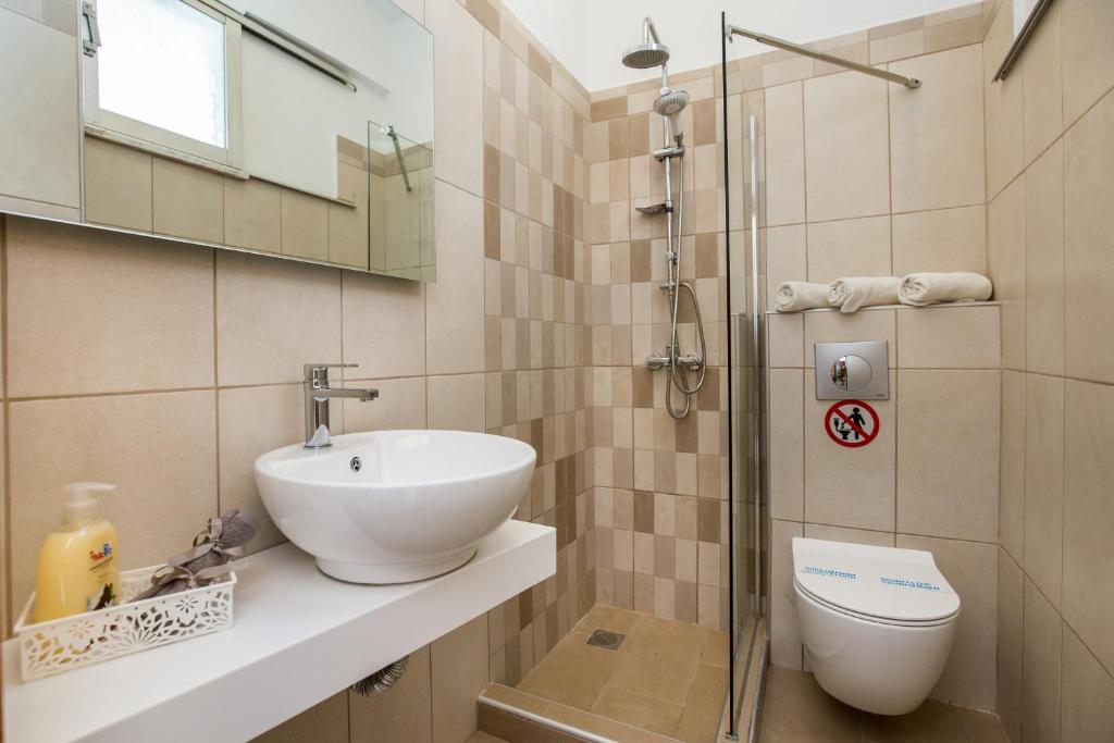 Koupelna v ubytování Haus Irene