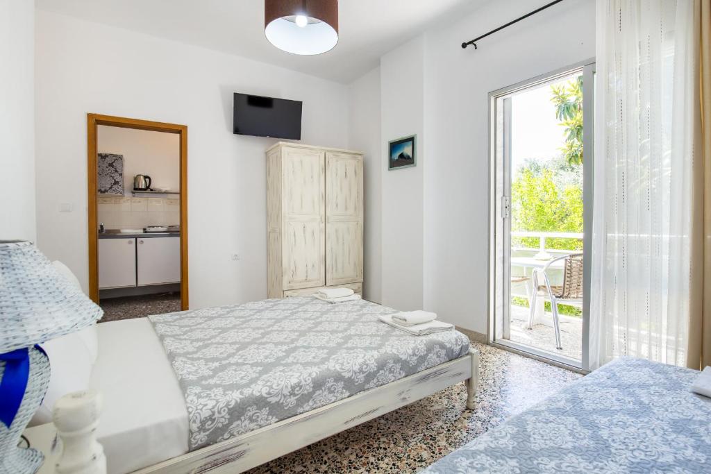 Postel nebo postele na pokoji v ubytování Haus Irene