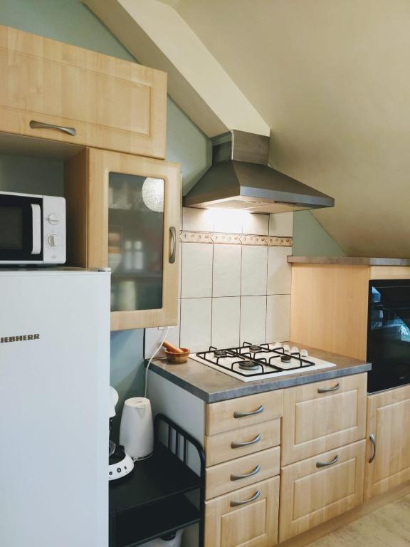 Kuchyň nebo kuchyňský kout v ubytování Gites Islacooldouce