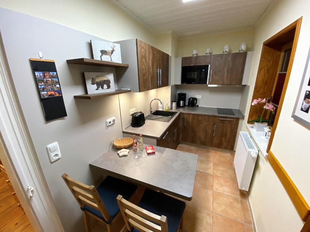 Kuchyň nebo kuchyňský kout v ubytování Ferienwohnungen Word 5 Altstadt Quedlinburg